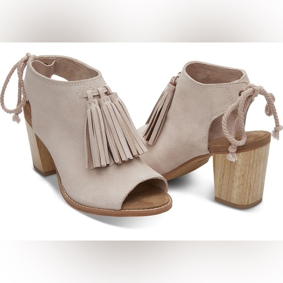 Toms Shoes - Women's Tom's Elba Blush Suede Tassel Booties